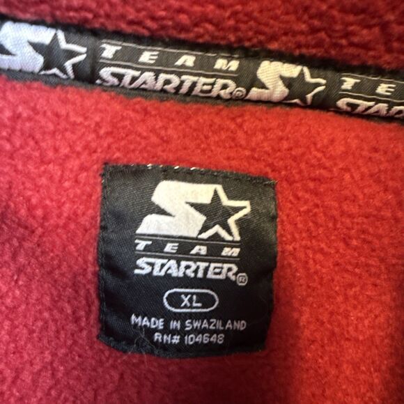 Starter NCAA FSU Seminoles Men’s XL Red Fleece Pullover Mock Neck Sweatshirt - Picture 3 of 9